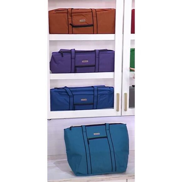 Lock & Lock Insulated Interior Soft Carrier Cooler Teal Blue 25-1/4" x 18" NWOT - Picture 5 of 7